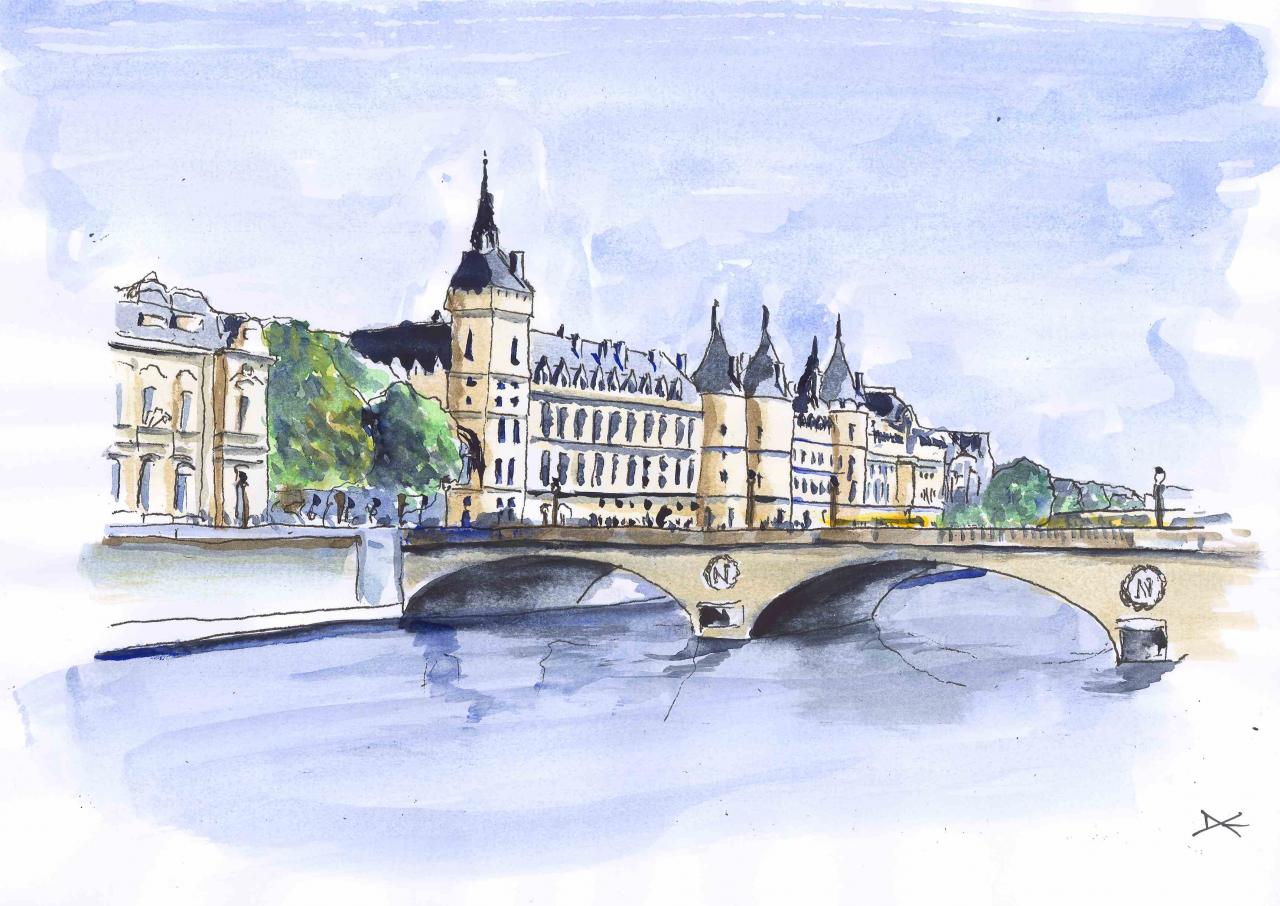 La Conciergerie - Aquarelle - A4