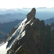 Le Doigt de Dieu vu du sommet de La Meije (3983m)