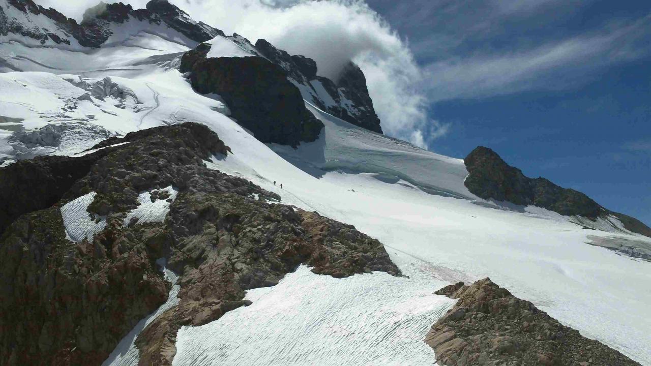 Le versant Nord de La Meije - voie de descente