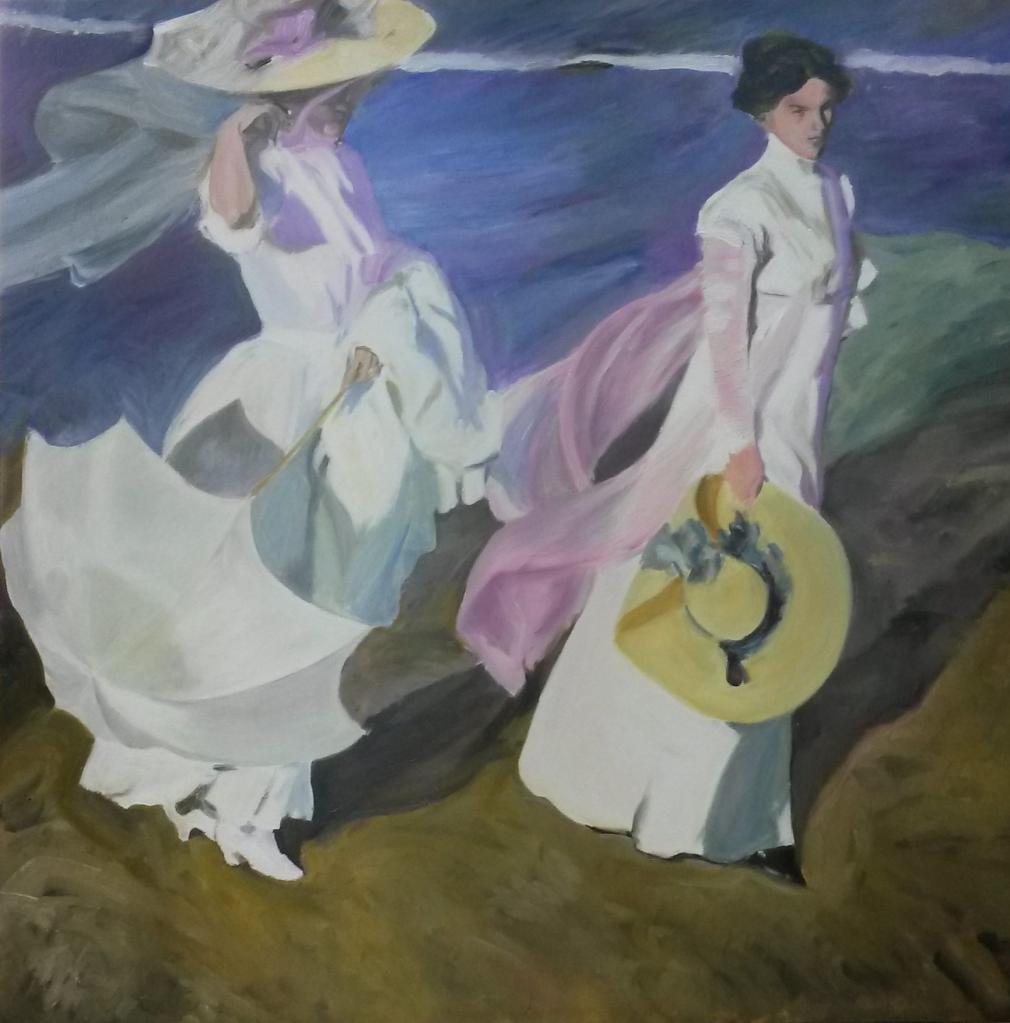 Sorolla - Promenade en bord de mer - 60x60 - copie 2014