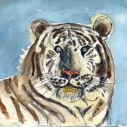 Tigre - Aquarelle sur papier - 21x32 - 2011